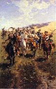 jozef brandt Cossack oil painting artist